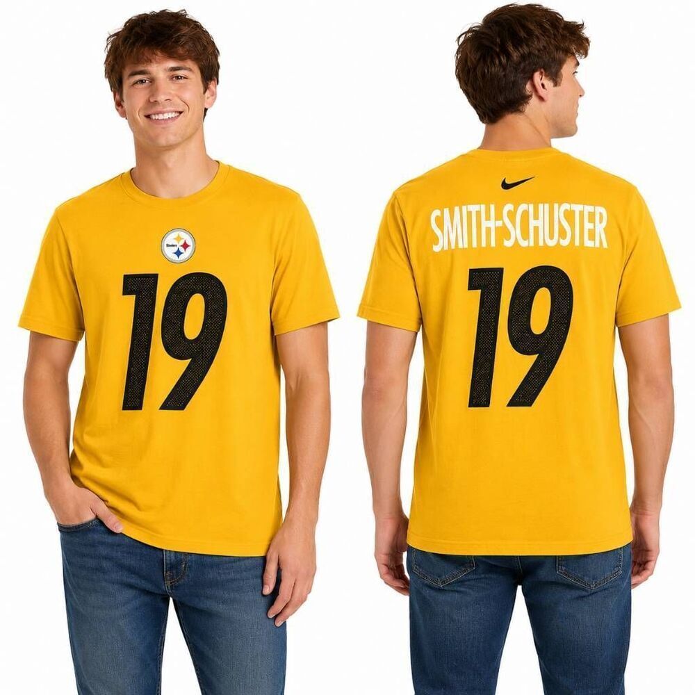 Nike JuJu Smith-Schuster #19 Steelers Gold Tee Large